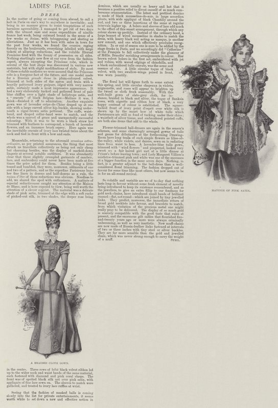 Pagina delle signore, abito (litografia) da English School