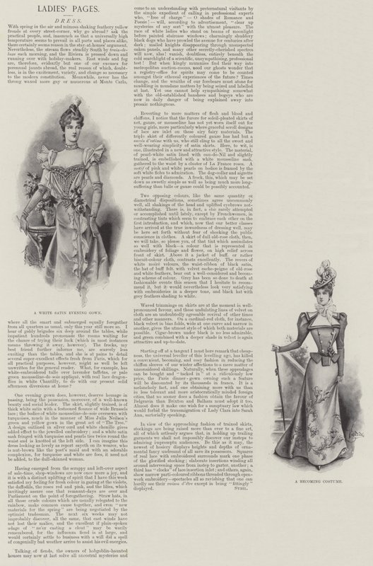Pagine delle signore, abito (litografia) da English School