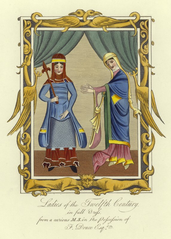 Signore del XII secolo in abito completo da English School