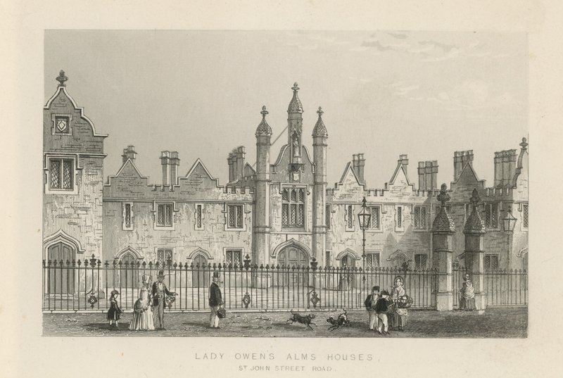 Case di beneficenza di Lady Owen su St John Street Road da English School