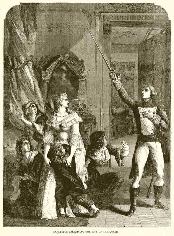 Lafayette che salva la vita della Regina da English School