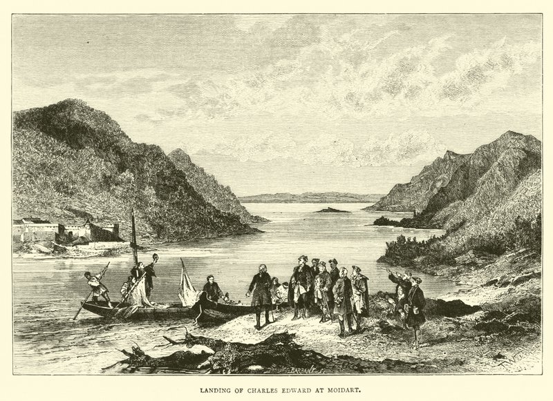 Sbarco di Carlo Edoardo a Moidart da English School