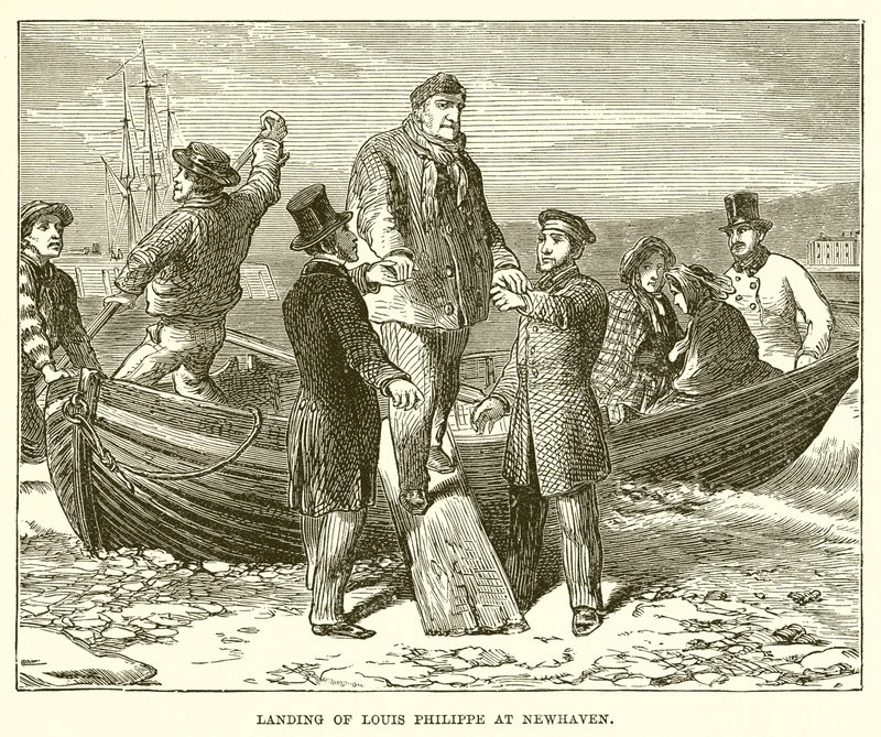 Sbarco di Luigi Filippo a Newhaven da English School