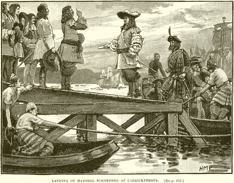 Sbarco del maresciallo Schomberg a Carrickfergus da English School
