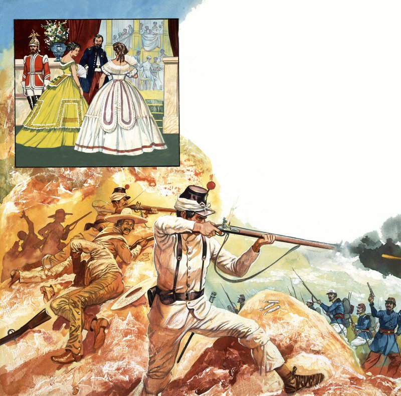 Scena di battaglia latinoamericana da English School