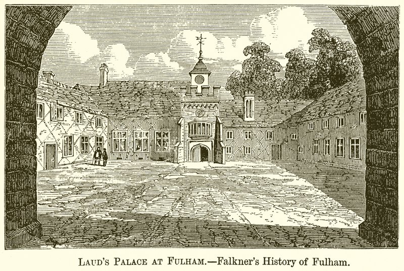 Palazzo di Laud a Fulham. Storia di Fulham di Falkner da English School