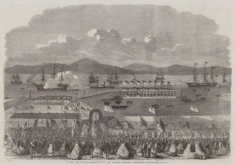Posa della prima pietra del porto di Albert, Greenock da English School