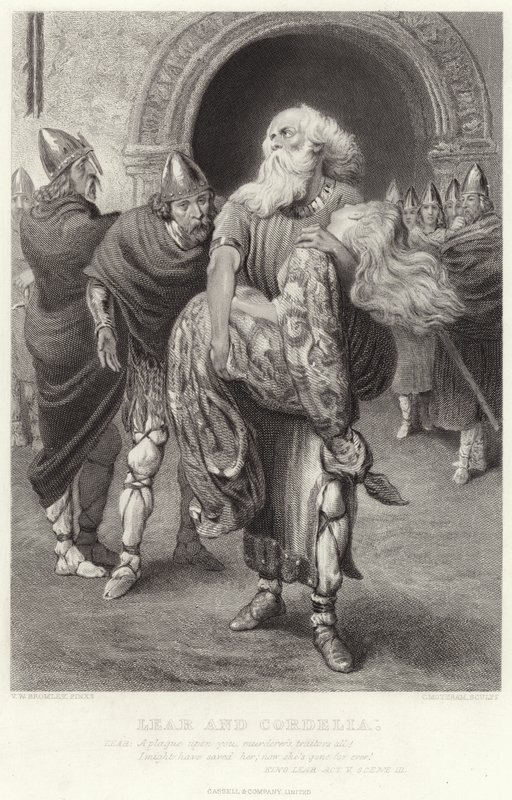 Lear e Cordelia, Re Lear, Atto V, Scena III da English School