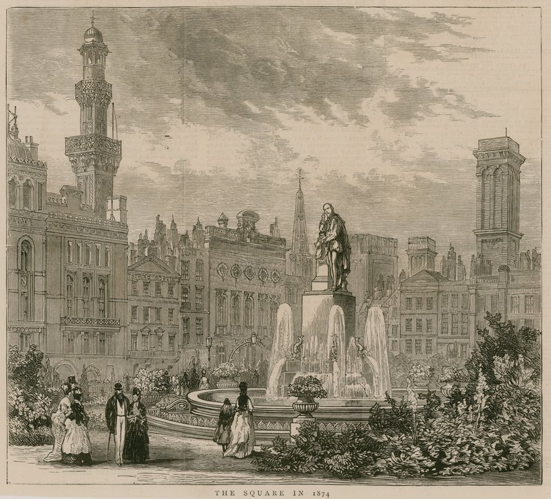 Leicester Square, Londra, nel 1874 da English School