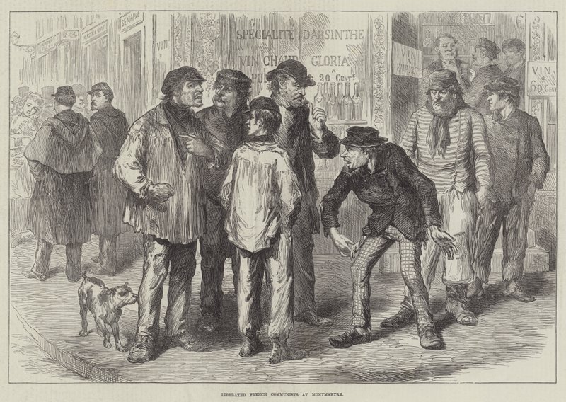 Comunisti francesi liberati a Montmartre (incisione) da English School