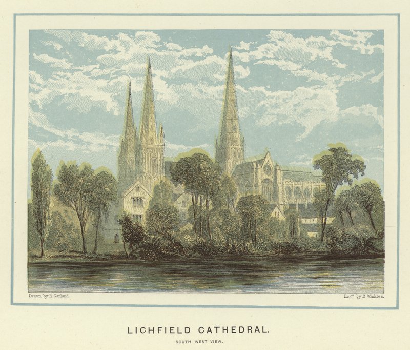 Cattedrale di Lichfield, vista sud-ovest da English School