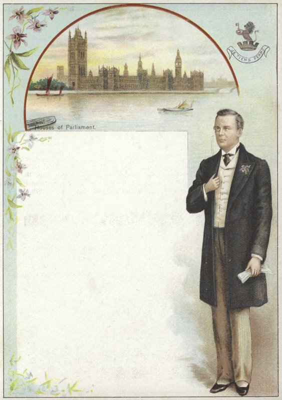 Carta Liebig con Joseph Chamberlain da English School