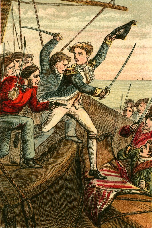 Il tenente Lydiard alla testa dei boarders da English School
