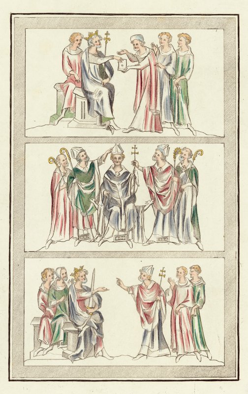 Vita di Thomas Becket (incisione colorata) da English School