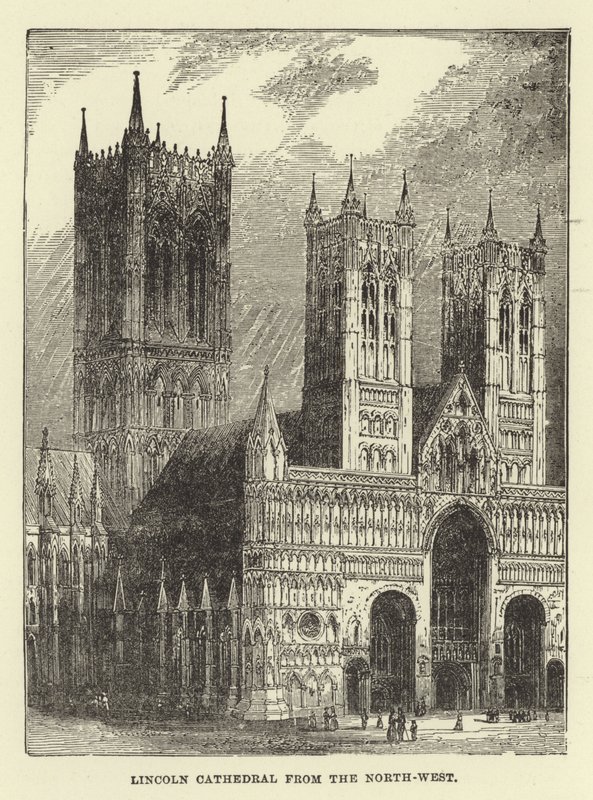 Cattedrale di Lincoln dal nord-ovest da English School