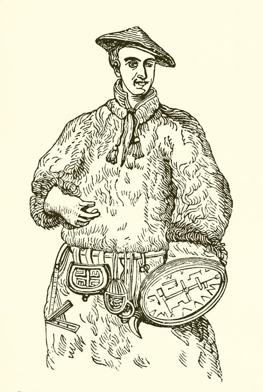 Linnaeus nel suo abito lappone da English School