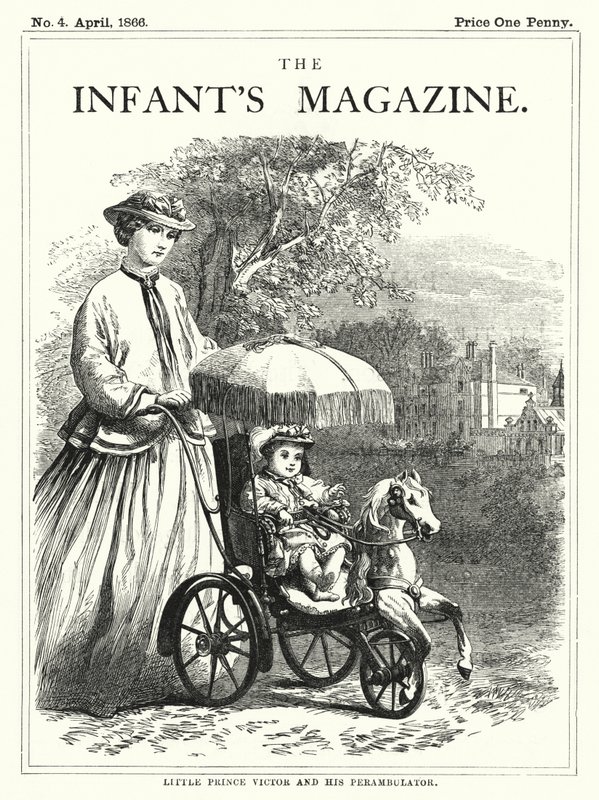 Il piccolo principe Vittorio e il suo passeggino da English School