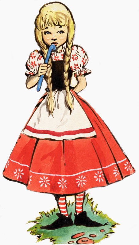 Bambina con bastone da English School