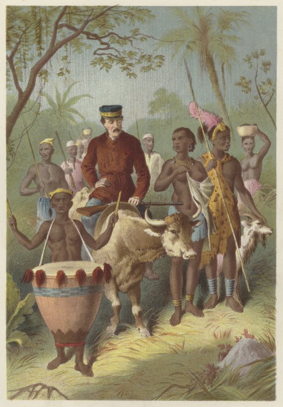Livingstone debole per la febbre scortato a Shintes Town da English School