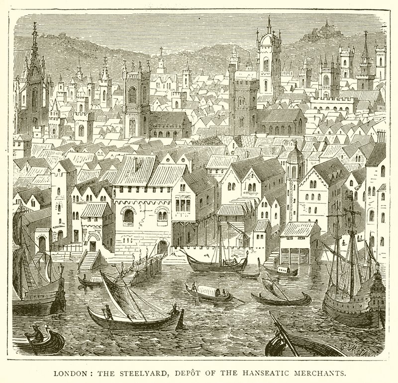 Londra: The Steelyard, deposito dei mercanti anseatici da English School