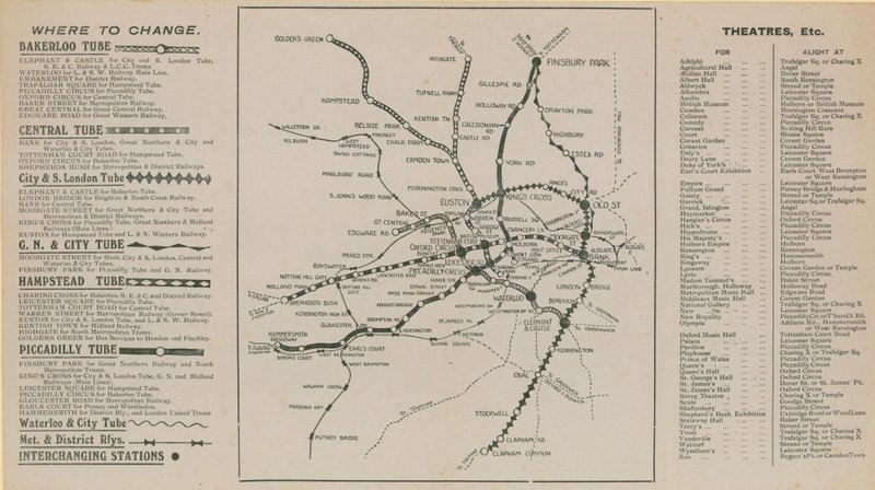 Mappa della metropolitana di Londra da English School