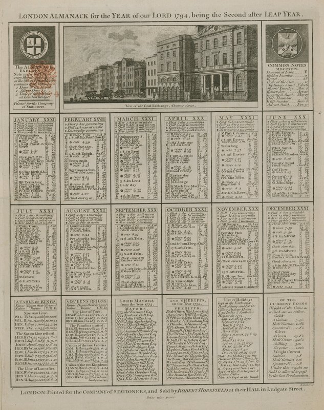 Almanacco di Londra per l