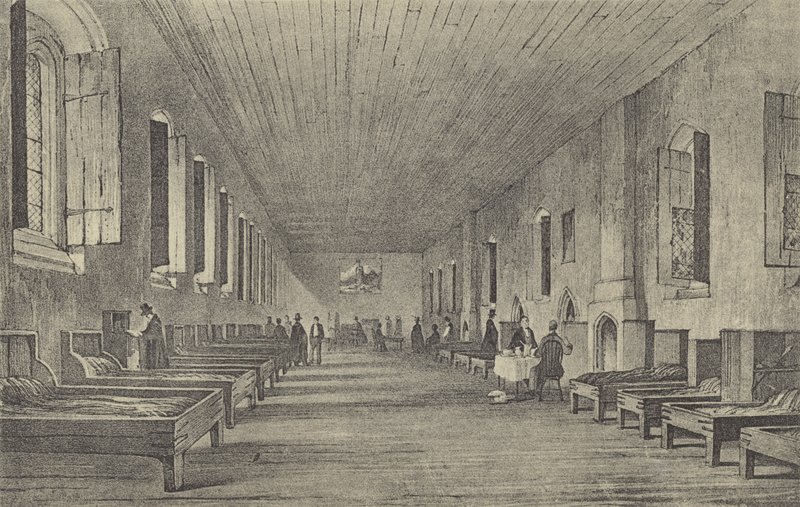 Lunga camera, 1844 (incisione) da English School