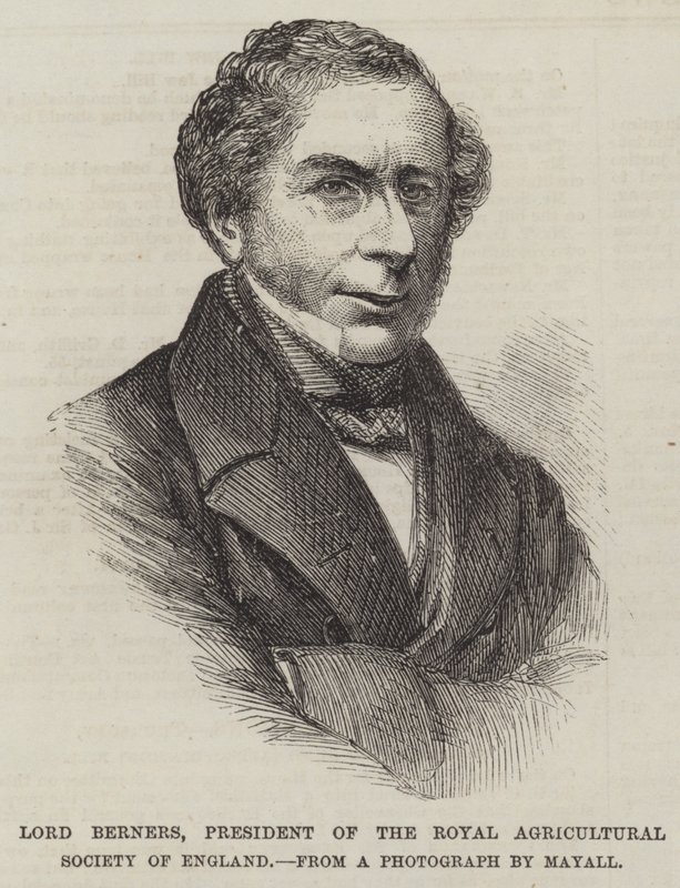 Lord Berners, presidente della Royal Agricultural Society of England (incisione) da English School