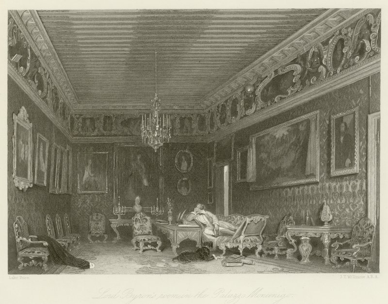 La stanza di Lord Byron nel Palazzo Mocenigo da English School