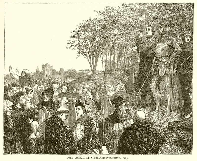 Lord Cobham a una predica lollarda, 1413 da English School