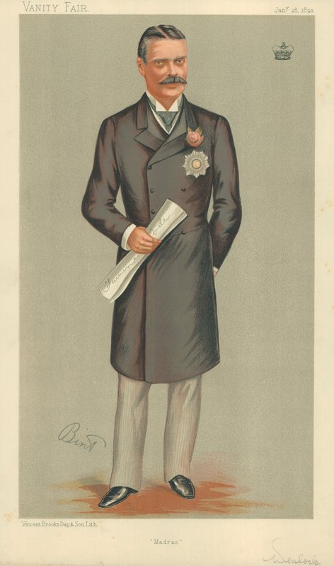Lord Wenlock, Madras, 28 gennaio 1893, caricatura di Vanity Fair da English School