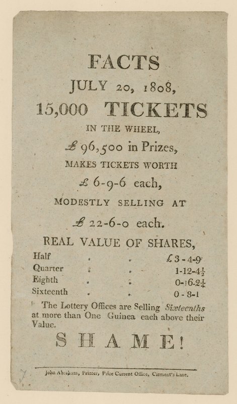 Pubblicità della lotteria da English School