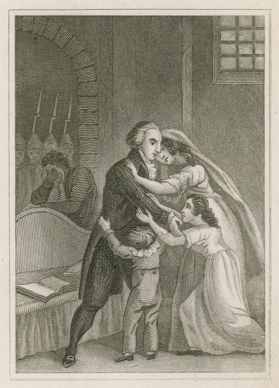Luigi XVI di Francia che si congeda dalla sua famiglia, 1793 da English School