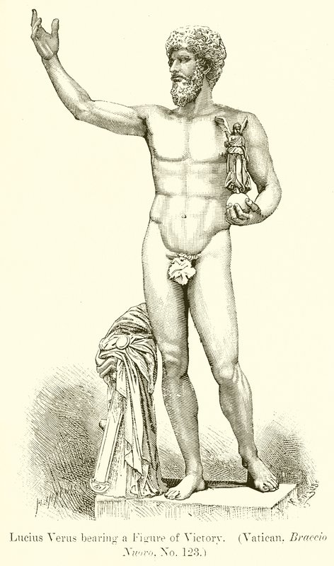 Lucio Vero con una figura di Vittoria (Vaticano, Braccio Nuovo. No. 123) da English School