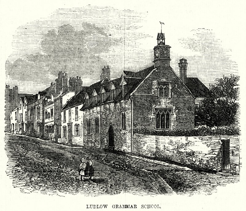 Scuola di grammatica di Ludlow (incisione) da English School