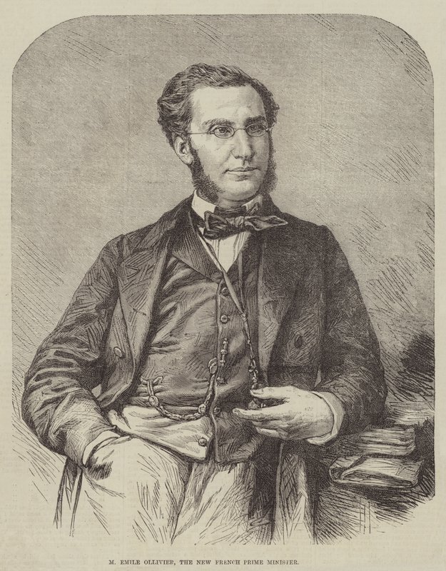 M Emile Ollivier, il nuovo Primo Ministro francese (incisione) da English School