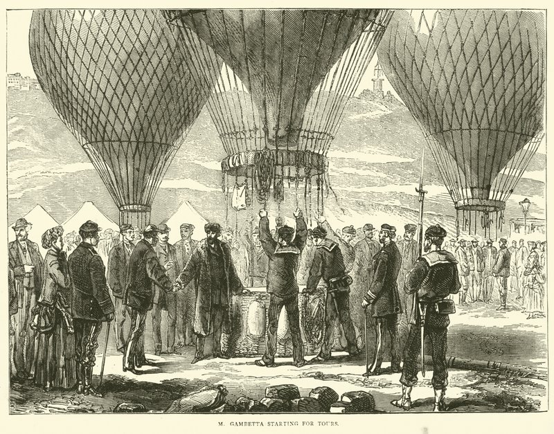 M Gambetta in partenza per Tours, novembre 1870 da English School