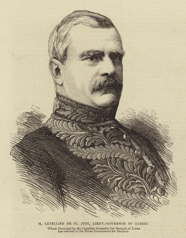 M Letellier de St Just, Luogotenente Governatore del Quebec da English School