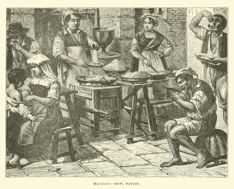 Negozio di maccheroni, Napoli da English School