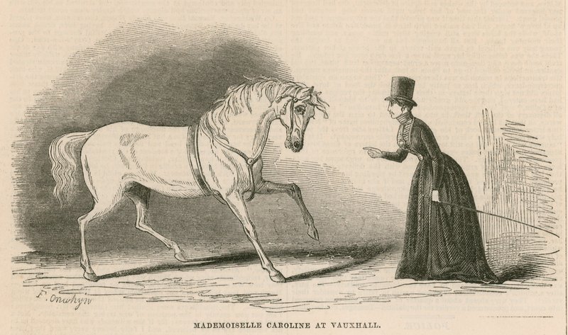 Mademoiselle Caroline ai Vauxhall Gardens, Londra da English School