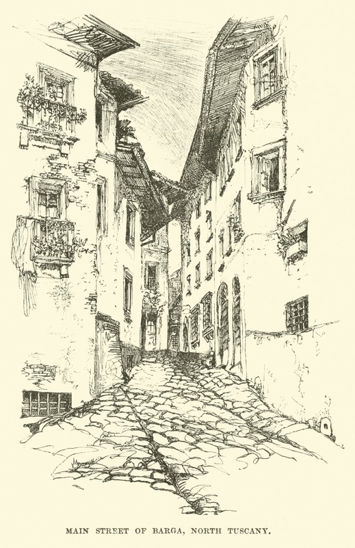 Strada principale di Barga, Toscana del Nord da English School