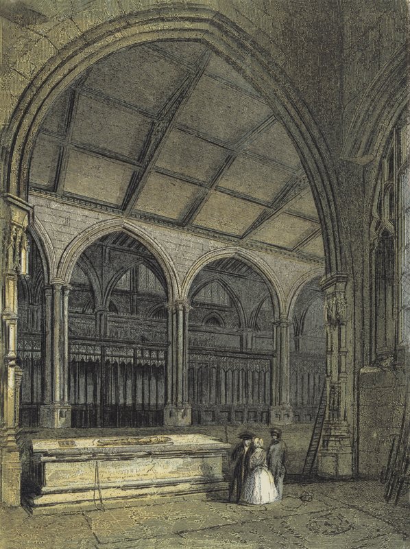 Cattedrale di Manchester, Vista attraverso il Coro e il Battistero, dalla Cappella di Ely da English School
