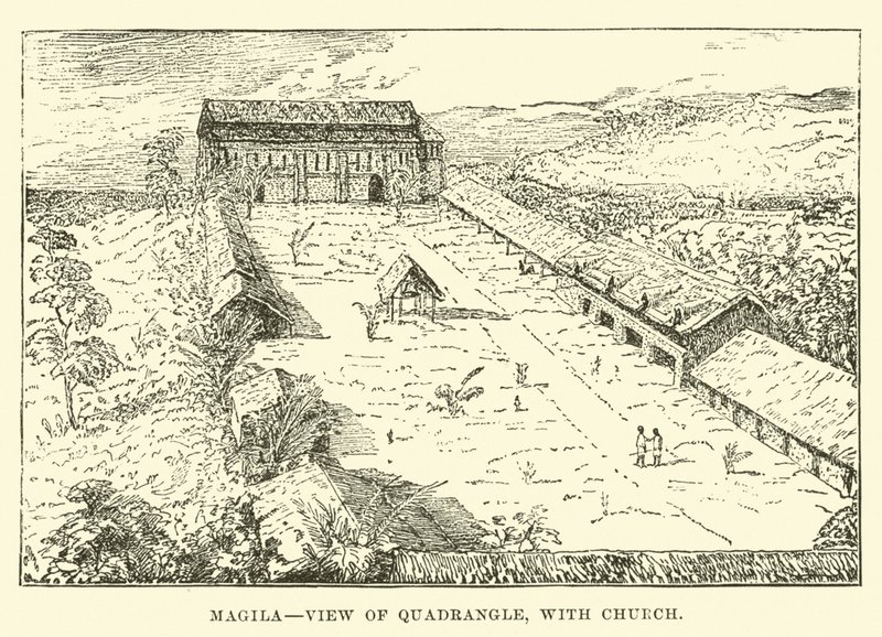 Mangila, vista del Quadrilatero, con Chiesa da English School