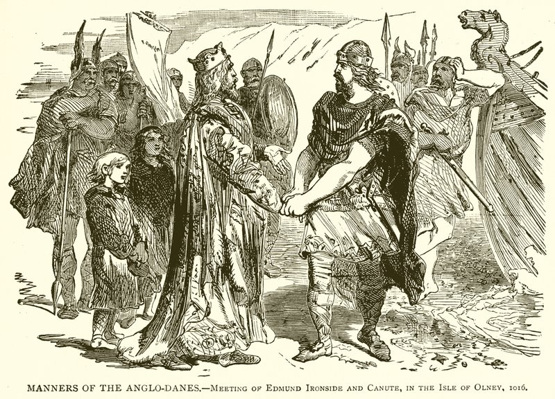 Costumi degli anglo-danesi. Incontro tra Edmondo Fiancodiferro e Canuto, nell