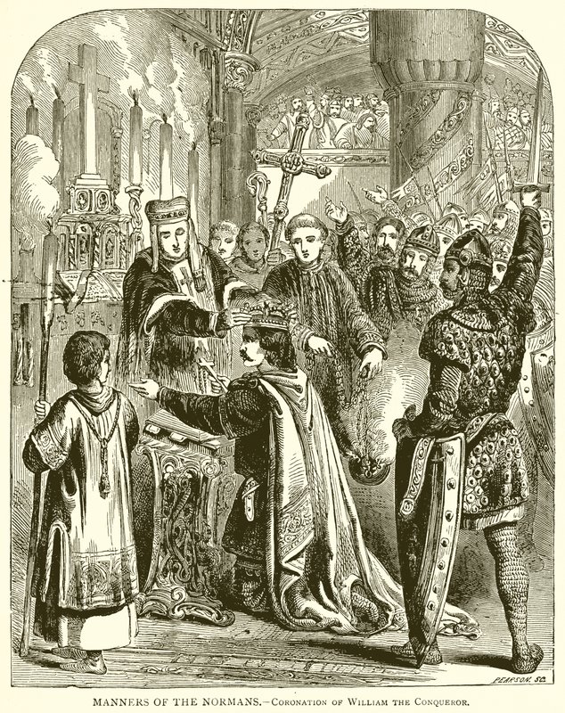 Costumi dei normanni. Incoronazione di Guglielmo il Conquistatore da English School
