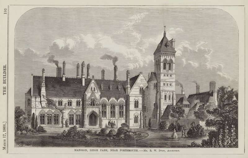Mansione, Leigh Park, vicino a Portsmouth, Architetto Mr R W Drew da English School