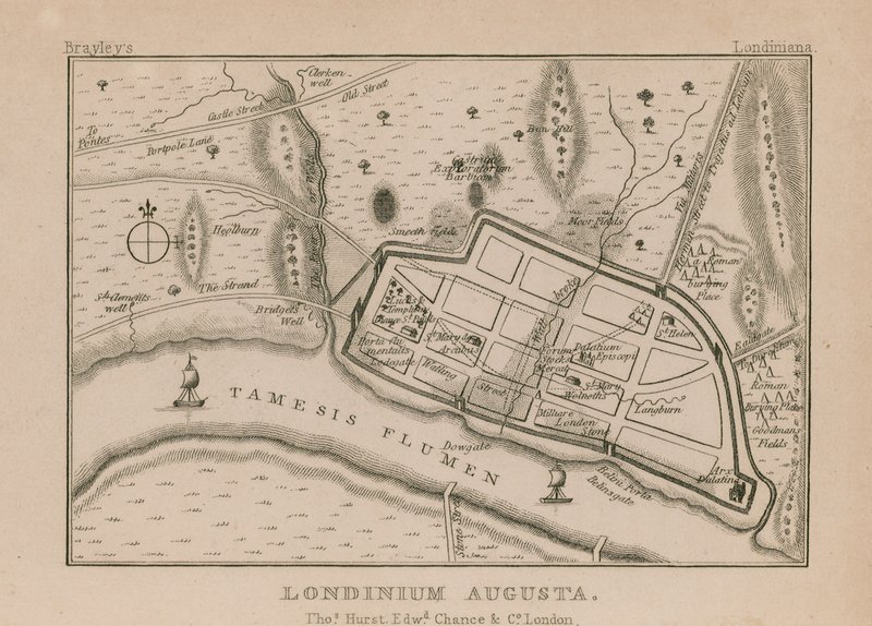 Mappa della Londra Romana da English School