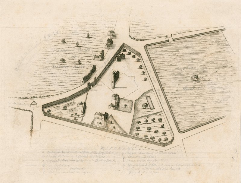 Mappa della parrocchia di St Giles in the Fields, Londra da English School