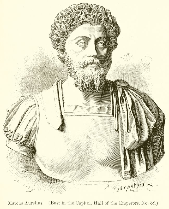 Marco Aurelio (Busto nel Campidoglio, Sala degli Imperatori, No. 38) da English School