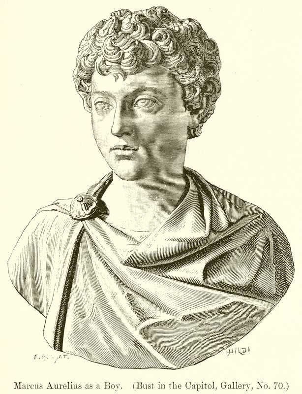Marco Aurelio da ragazzo (Busto nel Campidoglio, Galleria, No. 70) da English School